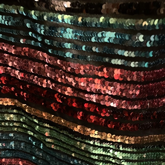 Anthropologie rainbow sequin skirt - Picture 3 of 6